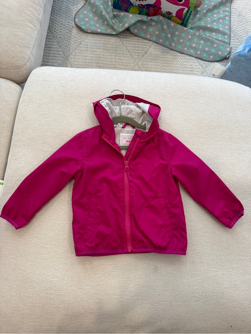 The Children's Place Bright Fuchsia Hooded Rain Jacket